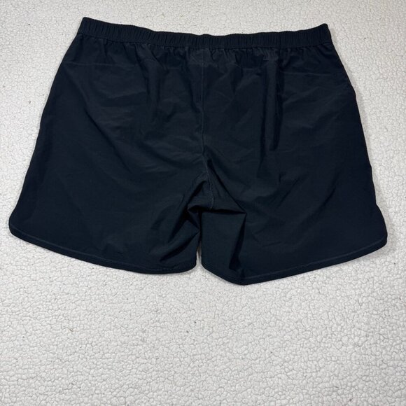 Lands End Swim Shorts Women's 24W Swimsuit Bottoms Black Plus Pockets Beach - Picture 3 of 6